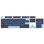 MARVO KP-01 Dark Blue Black Cyan Keycap Set | PBT Double Injection | OEM Height 12mm | 104 Keys + 20 Supplementary | Stepped Layout | Fits Multiple Keyboard Sizes - Image 4