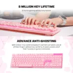 FANTECH P51 5-in-1 Gaming Wired Bundle – Pink Edition - Complete Gaming Setup in One Package – Mouse, Keyboard, Headset, Mousepad, and Stand - Image 13