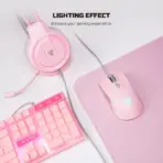 FANTECH P51 5-in-1 Gaming Wired Bundle – Pink Edition - Complete Gaming Setup in One Package – Mouse, Keyboard, Headset, Mousepad, and Stand - Image 2