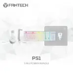 Fantech P51 5 in 1 WHITE Power Bundle : Flash HQ53 Headset , Tower II AC304 Headset Stand , Shikari K515 Gaming Keyboard , Vigil MP356 Mousepad , Crypto VX7 Gaming Mouse  - Image 2