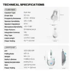 Fantech P51 5 in 1 WHITE Power Bundle : Flash HQ53 Headset , Tower II AC304 Headset Stand , Shikari K515 Gaming Keyboard , Vigil MP356 Mousepad , Crypto VX7 Gaming Mouse  - Image 18
