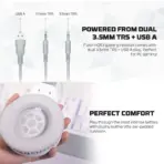 Fantech P51 5 in 1 WHITE Power Bundle : Flash HQ53 Headset , Tower II AC304 Headset Stand , Shikari K515 Gaming Keyboard , Vigil MP356 Mousepad , Crypto VX7 Gaming Mouse  - Image 12