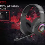  BLOODY RGB GR270-GAMING WIRELESS HEADSET - Gaming grade 2.4GHz transmission - Bluetooth v5.3 -  7.1 Virtual Surround Sound - Φ50 mm Speaker Unit - Type-C Receiver - Anti Interference Dock