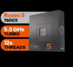 CPU AMD Ryzen 5 7600X - 6-Core 4.7 GHz - Socket AM5 - 105W Desktop Processor - 32MB L3 Cache - with AMD Radeon Graphics controller | 1 YEAR WARRANTY