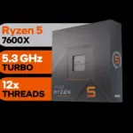 CPU AMD Ryzen 5 7600X - 6-Core 4.7 GHz - Socket AM5 - 105W Desktop Processor - 32MB L3 Cache - with AMD Radeon Graphics controller | 1 YEAR WARRANTY
