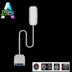 ARGB Controller 5V 3Pin SATA Power ; ARGB Controller , Fans Controller for Rainbow Case Fans, PC Rainbow LED Strip, Computer ARGB Fans - WHITE
