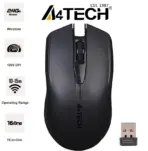  A4TECH G3-760N Wireless Mouse , Advanced 2.4GHz Optical 2.4GHz Connectivity , 15 meter Range , Auto Power Saving , 16 Hotkey Gestures , Symmetric Ergonomic Design - Black
