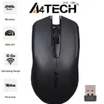  A4TECH G3-760N Wireless Mouse , Advanced 2.4GHz Optical 2.4GHz Connectivity , 15 meter Range , Auto Power Saving , 16 Hotkey Gestures , Symmetric Ergonomic Design - Black