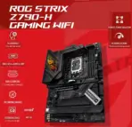 ASUS ROG STRIX Z790-H Gaming WiFi  LGA 1700 Intel14th &13th&12th Gen ATX gaming motherboard (DDR5 up to 7800 MT/s, PCIe 5.0 x16 SafeSlot with Q-Release, 4xPCIe 4.0 M.2 slots ,USB 3.2 Gen 2x2 Type-C, AI Motherboard) - OPEN BOX