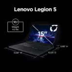 LENOVO AI-Powered Legion 5 15IRX10 Intel® Core i9-14900HX | 16GB DDR5 RAM , 1TB NVMe® | RTX 5070 (8GB) | 15.1" WQXGA OLED 165Hz 100% DCI-P3 Display | Backlit Keyboard | Windows 11 | Eclipse Black ~ FACTORY REFURB - Image 12