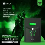 NCTS QSTROM PRO 2000VA/1200W Line Interactive UPS with AVR, Simulated Sinewave Output, Fast Recharge, Full Protection, LCD Display, 12V 9A x2 Batteries , Off-Mode Charging & Generator Compatibility for Personal Computers