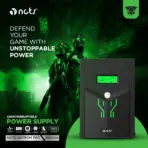 NCTS QSTROM PRO 3000VA/1800W Line Interactive UPS with AVR, Simulated Sinewave Output, Fast Recharge, Full Protection, LCD Display, 12V 9A x4 Batteries , Off-Mode Charging & Generator Compatibility for Personal Computers