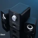 Kisonli U-2900BT 2.1 USB Computer Speakers with Bluetooth 5.0, Subwoofer, AUX, Colorful LED Lights, Touch Control, and USB Power Supply for Home Theater, Outdoor, and Gaming - Image 3