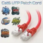 Cat6 UTP Patch Cord 0.5M  – 10Gbps Ethernet Cable, 250MHz Network Speed, 26AWG CCA Conductors, PVC Jacket, Fluke Passed | RED 