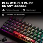 HyperX Alloy Origins 65 Gaming Keyboard – Aqua Tactile Switches, 65% Compact Aluminum Frame, RGB Backlit PBT Keycaps, Detachable USB-C, Anti-Ghosting & NGENUITY Control | BLACK ~ 56R64AA#ABA - Image 6