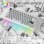 Attack Shark X82 HE Pro Mechanical Gaming Keyboard – 82 Keys, Tri-Mode, Magnetic Switches, RGB, Rapid Trigger, Comic Design, 8000Hz Wired, Hot-Swap, 5000mAh Battery - Image 6