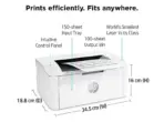 HP LaserJet M111a A4 Monochrome Laser Business Printer - 21 Pages Per Minute - Black & White Only - Hi-Speed USB - Compatible with Windows, macOS, and Linux | WHITE 7MD67A - Image 2