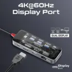 TransHub-Pro 11-in-1 Transparent Ultra-Fast Multiport USB-C Hub with 100W Power Delivery - ( USB-C 100W , 4K HDMI , 4K Display Port , Ethernet , 5V USB-A 3.0 , 5V USB-A 2.0 , USB-C Data , SD/TF , AUX Port ) - Image 4
