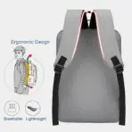 Laptop Backpack  Business / Travel  | USB Charging Port | Holds Up to 15.6" Laptops & Tablets | Waterproof | Anti-theft Pockets | Lightweight | Organized Compartments Slim Formal Design - RED - Image 9