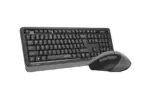 A4ech FGS1035Q 2.4G Wireless & Keyboard Mouse Set - Quiet Key Keyboard + Silent Clicks Mouse Set  - 2.4GHz Wireless - 1200-1600-2000 DPI - Right-Handed Fit Mouse - Multimedia Hot Keys - Dark Grey  - Image 3