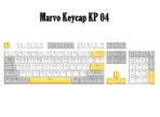 Marvo Keycap KP 04 YL White Yellow Gray, PBT Material, Cherry Profile, MX Switch Compatibility, Durable & Wear-Resistant Keycap Set for Mechanical Keyboards