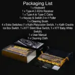 GravaStar Mercury K1 Pro 75% Wireless Mechanical Gaming Keyboard, Gasket-Mounted, Hot-Swap x Kailh Speedy Mint Linear Switches, Dual RGB, 8000mAh Battery, Custom Control Knob | Battle-Worn Yellow - Image 8