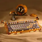 GravaStar Mercury K1 Pro 75% Wireless Mechanical Gaming Keyboard, Gasket-Mounted, Hot-Swap x Kailh Speedy Mint Linear Switches, Dual RGB, 8000mAh Battery, Custom Control Knob | Battle-Worn Yellow - Image 9