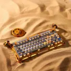GravaStar Mercury K1 Pro 75% Wireless Mechanical Gaming Keyboard, Gasket-Mounted, Hot-Swap x Kailh Speedy Mint Linear Switches, Dual RGB, 8000mAh Battery, Custom Control Knob | Battle-Worn Yellow - Image 12