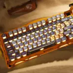 GravaStar Mercury K1 Pro 75% Wireless Mechanical Gaming Keyboard, Gasket-Mounted, Hot-Swap x Kailh Speedy Mint Linear Switches, Dual RGB, 8000mAh Battery, Custom Control Knob | Battle-Worn Yellow - Image 11