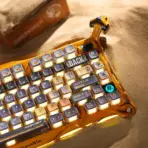 GravaStar Mercury K1 Pro 75% Wireless Mechanical Gaming Keyboard, Gasket-Mounted, Hot-Swap x Kailh Speedy Mint Linear Switches, Dual RGB, 8000mAh Battery, Custom Control Knob | Battle-Worn Yellow - Image 10