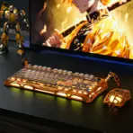 GravaStar Mercury K1 Pro 75% Wireless Mechanical Gaming Keyboard, Gasket-Mounted, Hot-Swap x Kailh Speedy Mint Linear Switches, Dual RGB, 8000mAh Battery, Custom Control Knob | Battle-Worn Yellow - Image 14