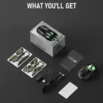 GravaStar Mercury X Wireless Gaming Mouse 49g , Magnesium Alloy, PAW 3950 Sensor 32,000 DPI , 1000Hz Polling Rate, Tri-Mode Connectivity, 5 Programmable Buttons, RGB Lighting , Web-Based Software | Galaxy Black - Image 9