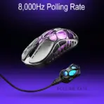 GravaStar Mercury X Pro 8KHz Wireless Gaming Mouse With 32,000 DPI PAW 3950 Sensor, 49g Magnesium Alloy Skeleton, RGB, Tri-Mode, Ergonomic Build & Onboard Profiles | INTERSTELLAR SILVER - Image 7
