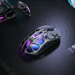 GravaStar Mercury X Pro 8KHz Wireless Gaming Mouse With 32,000 DPI PAW 3950 Sensor, 49g Magnesium Alloy Skeleton, RGB, Tri-Mode, Ergonomic Build & Onboard Profiles | INTERSTELLAR SILVER - Image 11