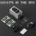 GravaStar Mercury X Pro 8KHz Wireless Gaming Mouse With 32,000 DPI PAW 3950 Sensor, 49g Magnesium Alloy Skeleton, RGB, Tri-Mode, Ergonomic Build & Onboard Profiles | INTERSTELLAR SILVER - Image 9
