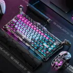 GravaStar Mercury V75 Pro Hall Effect Gaming Keyboard With Gateron HE Magnetic Jade Switch, 8000Hz Polling Rate, 0.005mm Precision, 256K Scan Rate, Adjustable Actuation, Rapid Trigger, RGB Lighting, Semi-Aluminum Build | Cyberpunk - Image 2