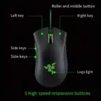 Razer DeathAdder Essential Optical Esports Gaming Mouse | 6400 DPI Precision Sensor | 5 Programmable Buttons | Mechanical Switches 10M Clicks | Ergonomic Right-Handed Design  | BLACK - Image 3