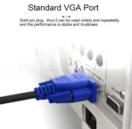VGA Cable 15 Meters , Gold-Plated Shielded VGA Male to Male Monitor Computer Cable Adapter Cord 15 Pin HD15 1080P@60Hz Full HD High Resolution for TV Computer Projector-Blue-Upgraded - Image 3