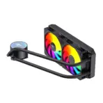 Havit Gamenote F2001 240mm ARGB CPU Liquid Cooler, Dual 120mm Fans , 1800RPM, LGA1700 & AM5, Aura Sync, Quiet Pump | Black - Image 2