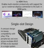 ASUS GeForce® GT 730 Graphics Card With 2GB GDDR5, 4x HDMI 4K Output, Passive Cooling, Single-Slot Design, PCIe 2.0, GPU Tweak II, Windows 11 Support | 1 Month Warranty - Image 5