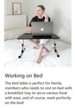 Laptop Desk Adjustable Foldable Laptop Stand | TILT | HIGHT ADJUSTABLE | ONE FAN | SILICON WRIST REST | FOR LAPTOPS UP TO 17 INCH | LAPTOP BED TABLE | BLACK  - Image 10