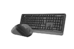 A4ech FGS1035Q 2.4G Wireless & Keyboard Mouse Set - Quiet Key Keyboard + Silent Clicks Mouse Set  - 2.4GHz Wireless - 1200-1600-2000 DPI - Right-Handed Fit Mouse - Multimedia Hot Keys - Dark Grey  - Image 4