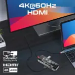 TransHub-Pro 11-in-1 Transparent Ultra-Fast Multiport USB-C Hub with 100W Power Delivery - ( USB-C 100W , 4K HDMI , 4K Display Port , Ethernet , 5V USB-A 3.0 , 5V USB-A 2.0 , USB-C Data , SD/TF , AUX Port ) - Image 7