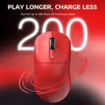 Attack Shark X3 49g Superlight Wireless Gaming Mouse – PAW3395 Sensor, 26K DPI, Tri-Mode (2.4G/Bluetooth/Wired), 1000Hz, 200-Hour Battery, TTC Encoder – Red - Image 8