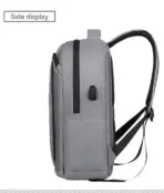 Business Slim Formal Laptop Backpack for up to 15.6 Inch - Durable Oxford Textile - USB Charging Port - Organized Compartments - Waterproof - Heavily Padded for Sensitive Electronics Impact Protection - GREY - Image 9