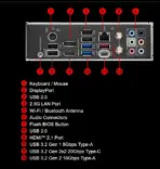 MSI Z790 Gaming Plus WiFi Motherboard, ATX - Supports Intel 14th/ 13th/ 12th Gen Core Processors, LGA 1700 - DDR5 Memory Boost 7200+MHz/OC, 1 x PCIe 5.0 x16, 4 x M.2 Gen4, 2.5G LAN, Wi-Fi 6E  | 1 YEAR WARRANTY - Image 9