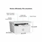 HP LaserJet MFP M141a Multifunction All In One Printer, Print - Copy - Scan , 21 - 30 Print Speed, USB Connectivity, 100 Sheets Output Capacity, Up to 21 cpm Copy Speed, LED Display, White | 7MD73A - Image 4