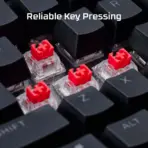 HyperX Alloy Rise 75 Mechanical Gaming Keyboard – 75% Layout, Hot-Swappable Red Linear Switches, RGB, Gasket Mounted, Ambient Sensor, 8K Polling, Wired - Image 9