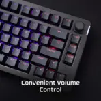 HyperX Alloy Rise 75 Mechanical Gaming Keyboard – 75% Layout, Hot-Swappable Red Linear Switches, RGB, Gasket Mounted, Ambient Sensor, 8K Polling, Wired - Image 8
