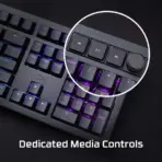 HyperX Alloy Rise Mechanical Gaming Keyboard – Full Size, Red Linear Switches, RGB, Hot-Swappable, Ambient Sensor, Gasket Mounted, 8K Polling, Wired - Image 5